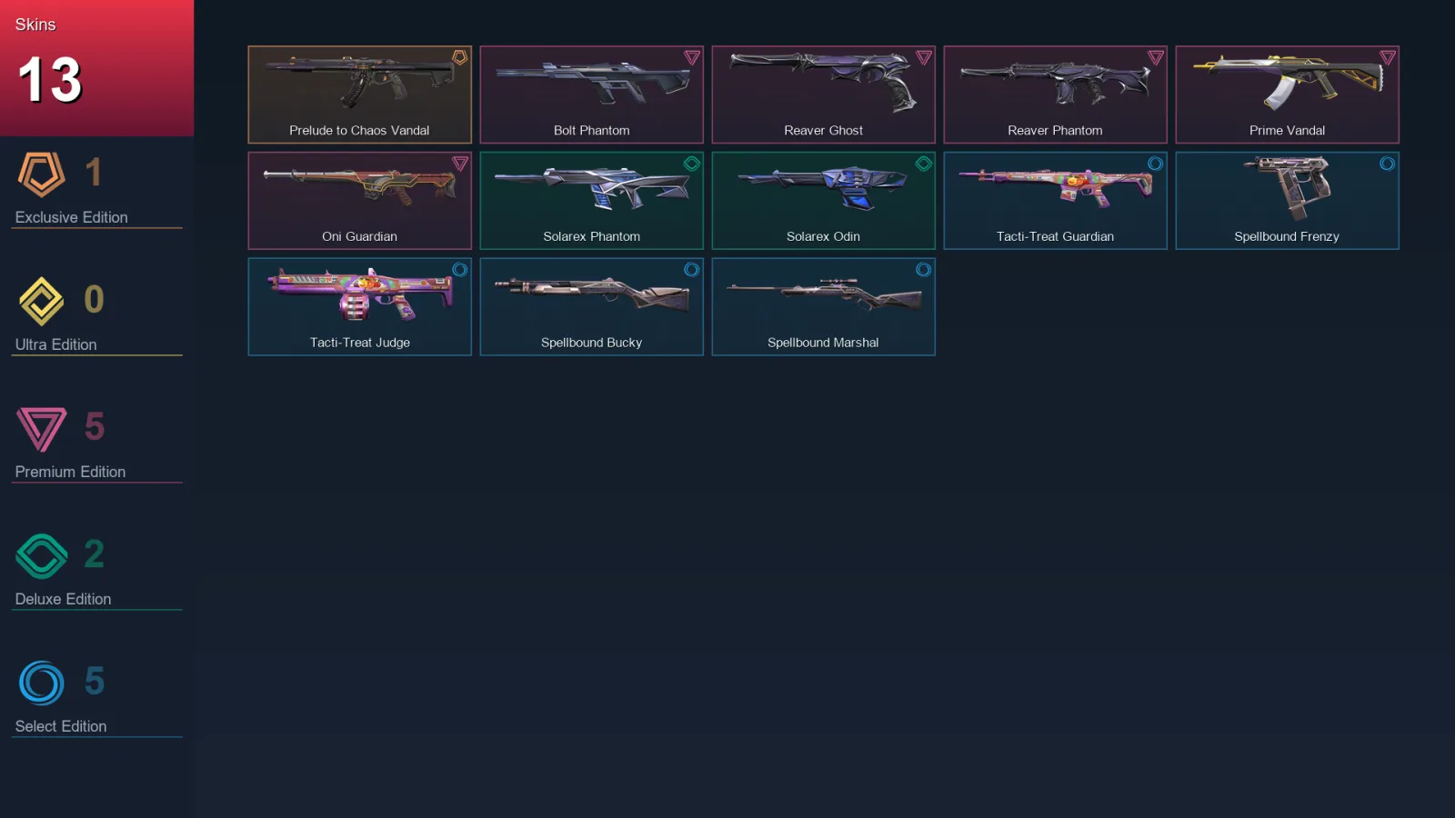 AP | Lv18 | Unranked | 13 Skin | 8 Agent | 7 Buddy