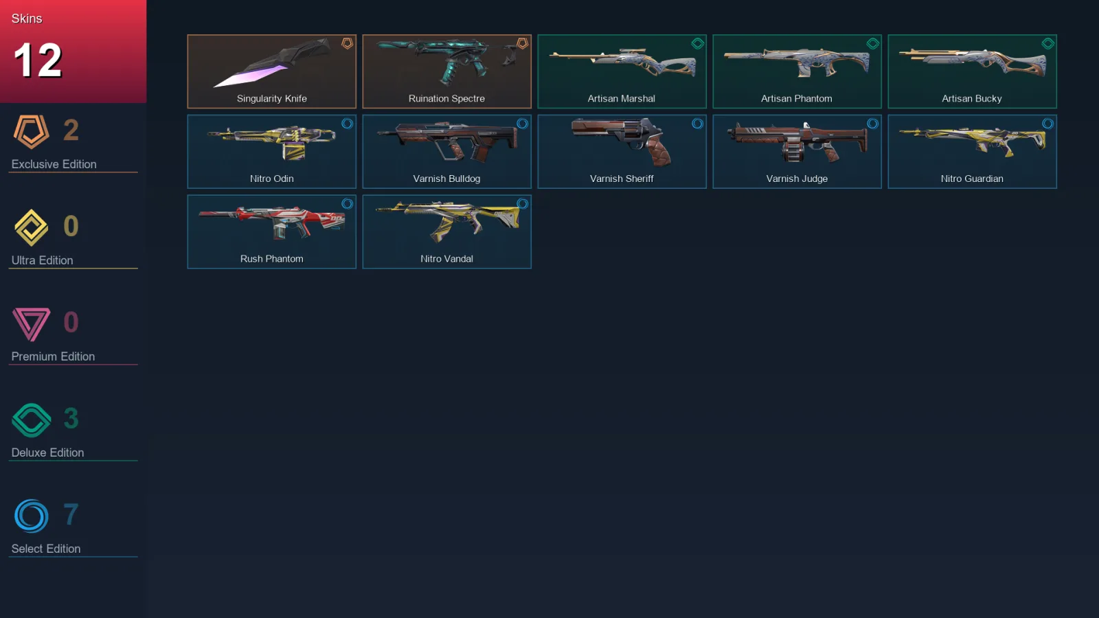 EU | Lv37 | Unranked | 12 Skin | 10 Agent | 15 Buddy