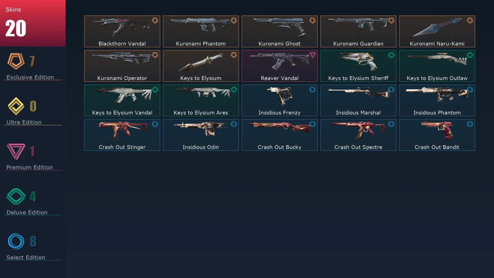 [Valorant] | EU | Level 48 | Diamond 2 | 14 Agents | 20 Skins — Valorant account