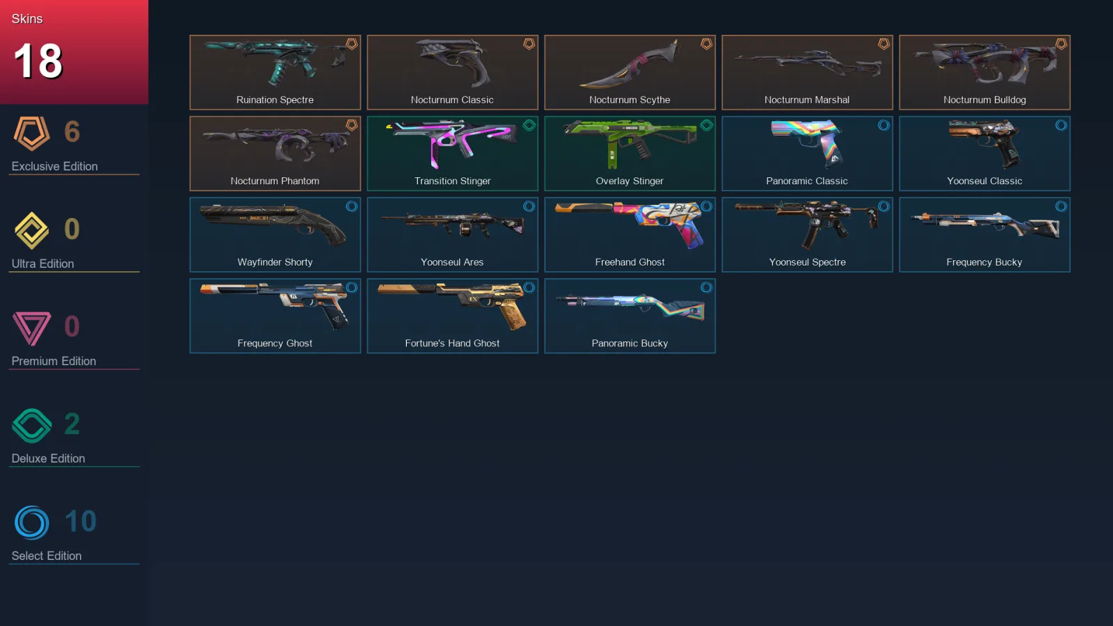 EU | Lv20 | Unranked | 18 Skin | 10 Agent | 16 Buddy