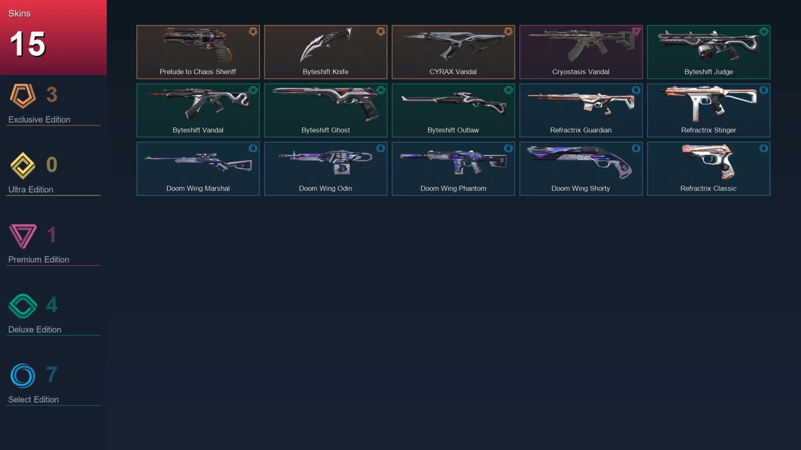 LA | Lv54 | Unranked | 15 Skin | 17 Agent | 27 Buddy