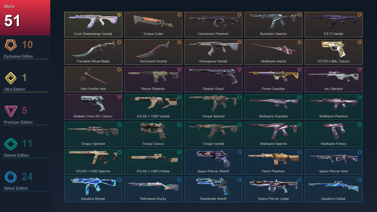 EU | Lv61 | Unranked | 51 Skin | 19 Agent | 45 Buddy