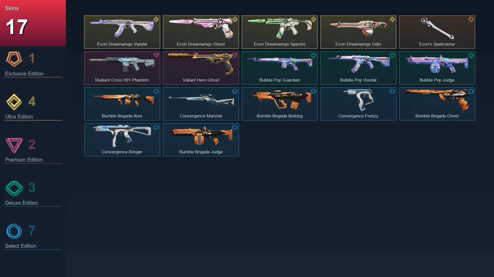 NA | Lv28 | Unranked | 17 Skin | 9 Agent | 13 Buddy