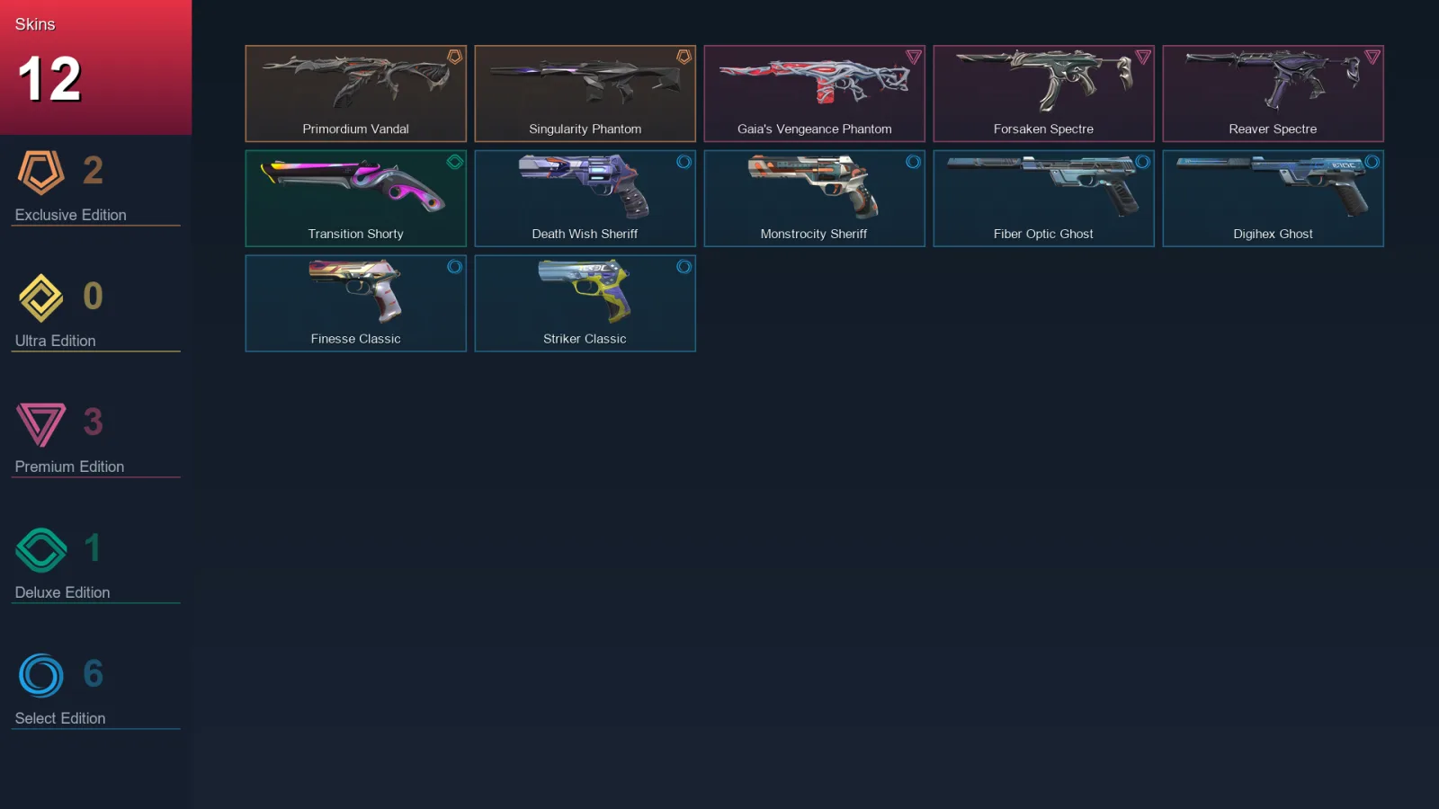 AP | Lv180 | Unranked | 12 Skin | 26 Agent | 62 Buddy