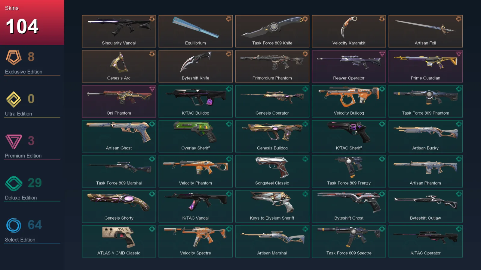 BR | Lv208 | Unranked | 104 Skin | 29 Agent | 130 Buddy