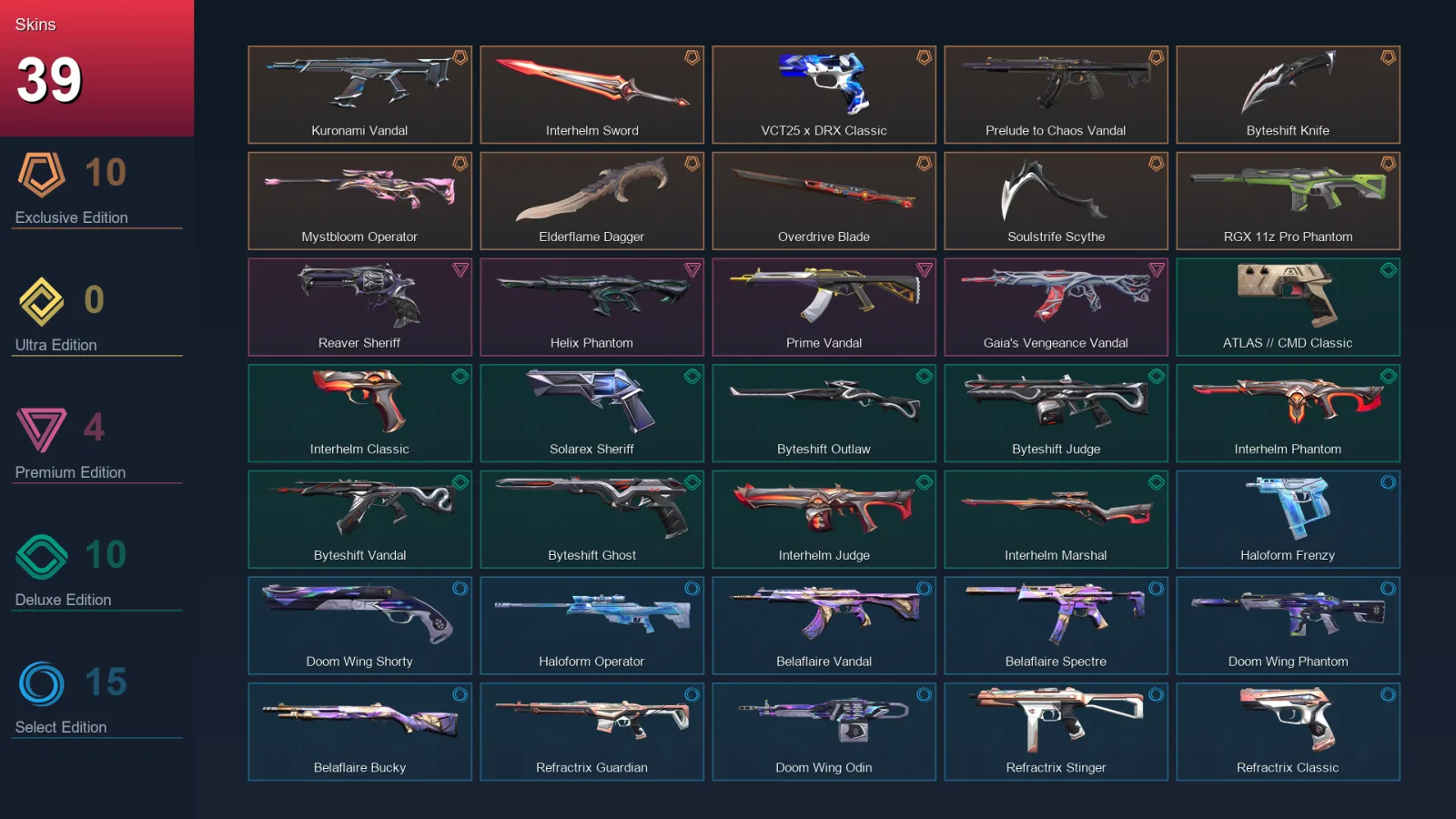 AP | Lv93 | Unranked | 39 Skin | 27 Agent | 40 Buddy — Valorant account