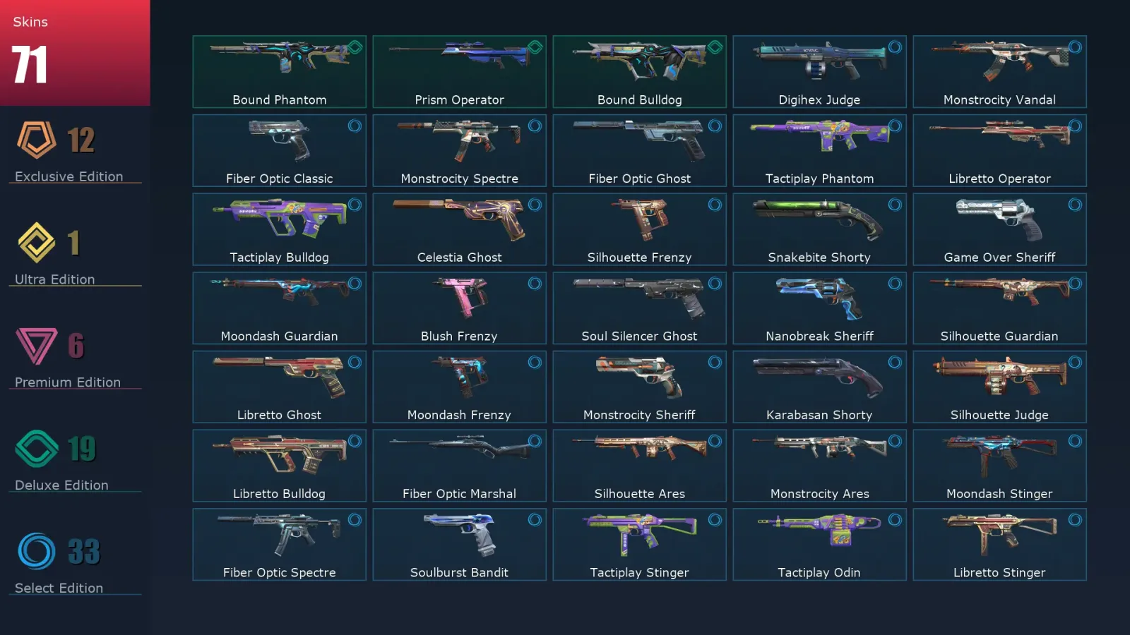 [Valorant] | EU | Level 254 | Ascendant 2 | 29 Agents | 71 Skins — Valorant account