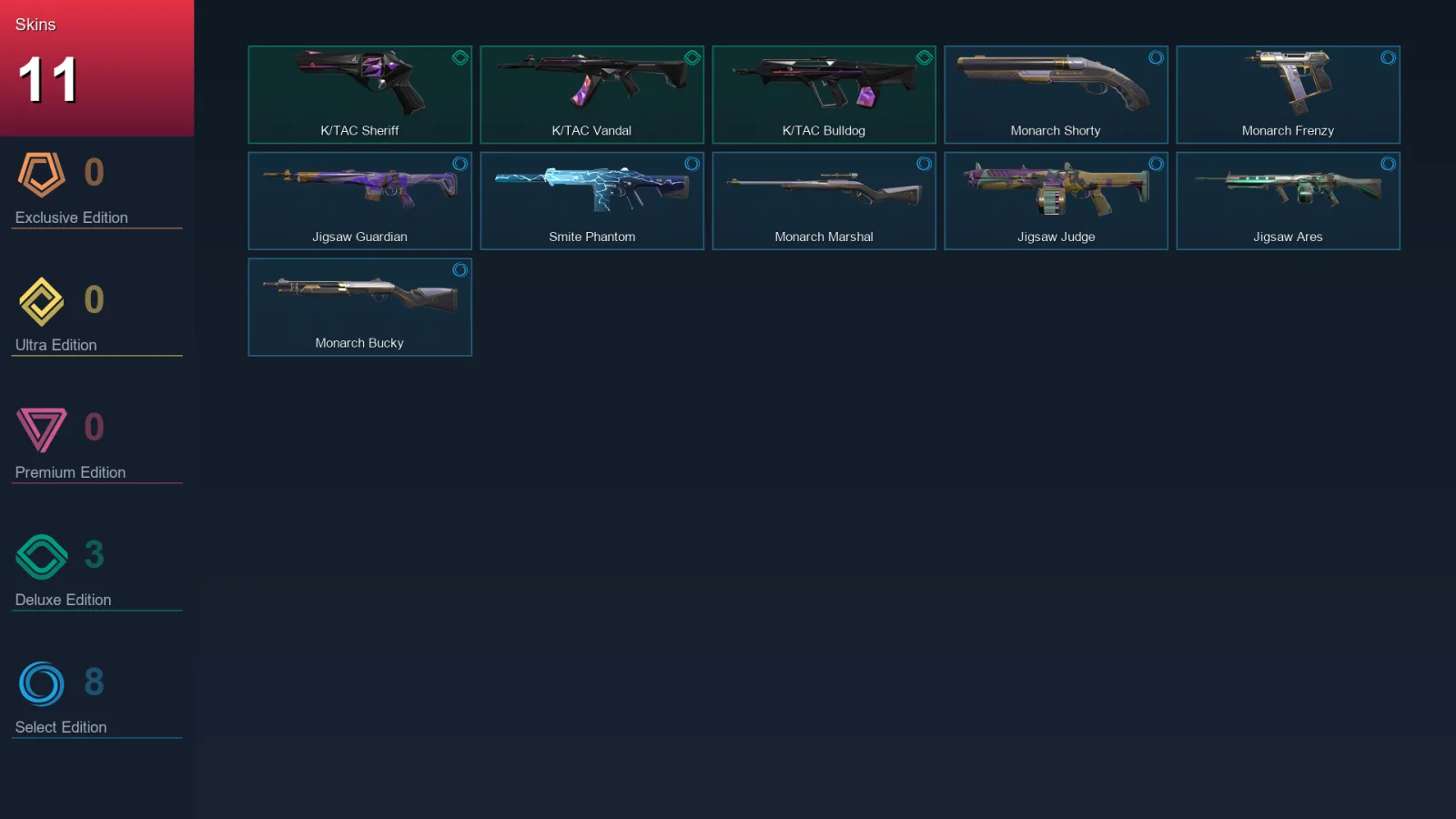 NA | Lv37 | Unranked | 11 Skin | 14 Agent | 22 Buddy