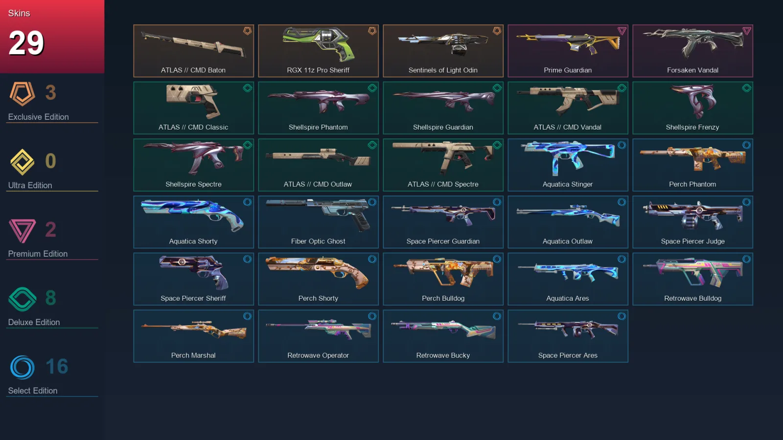 BR | Lv100 | Unranked | 29 Skin | 20 Agent | 49 Buddy — Valorant account