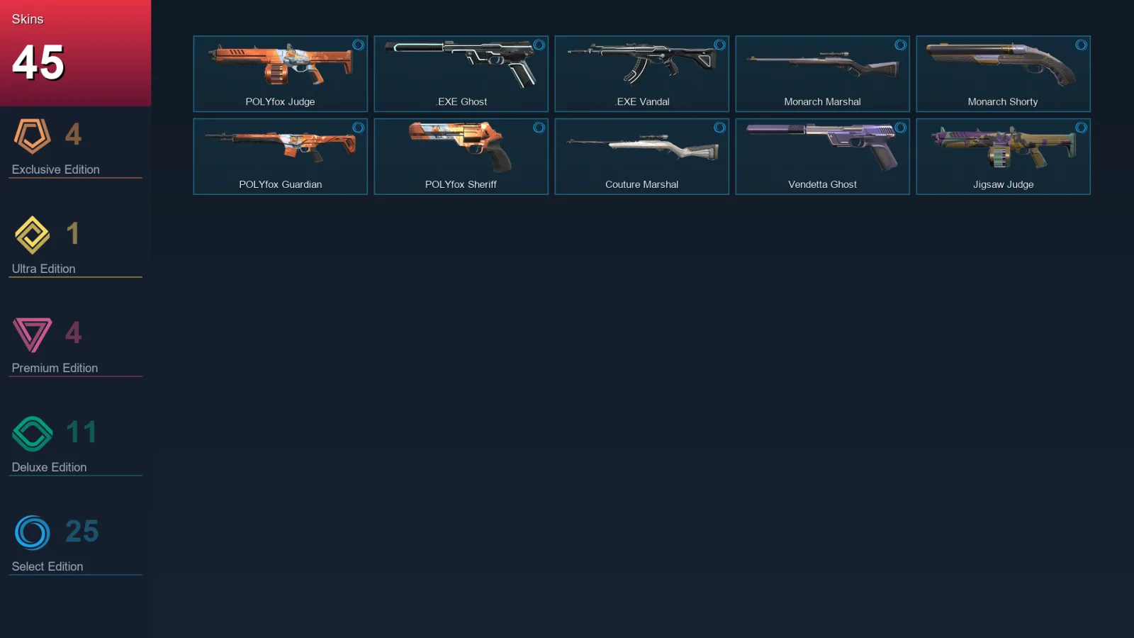 EU | Lv113 | Unranked | 45 Skin | 22 Agent | 65 Buddy
