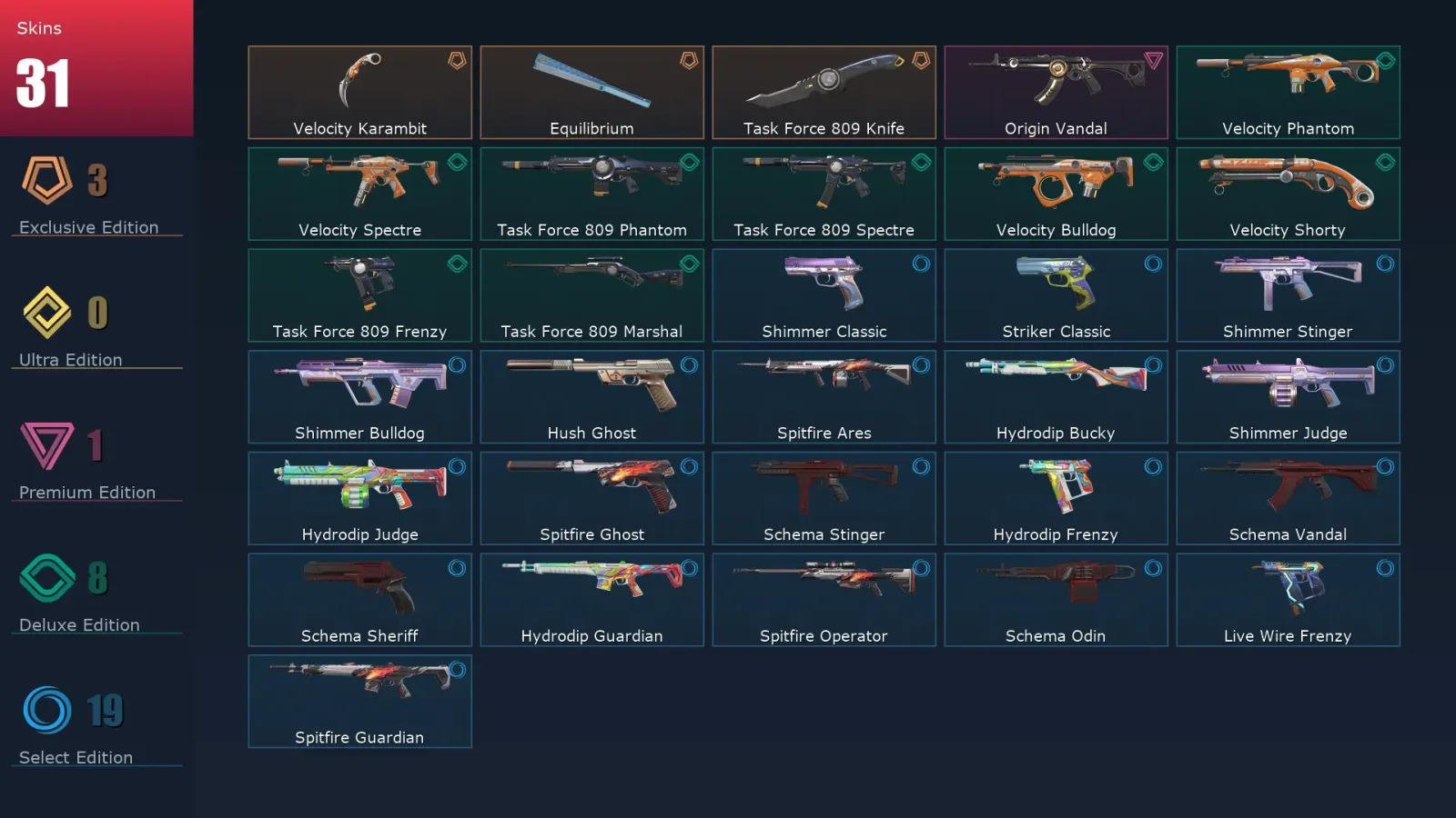 [Valorant] | EU | Level 76 | 17 Agents | 31 Skins — Valorant account