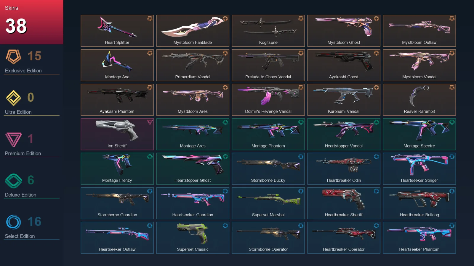 AP | Lv61 | Unranked | 38 Skin | 19 Agent | 28 Buddy — Valorant account