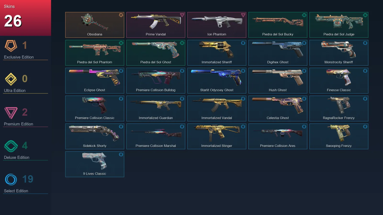 EU | Lv199 | Unranked | 26 Skin | 28 Agent | 83 Buddy