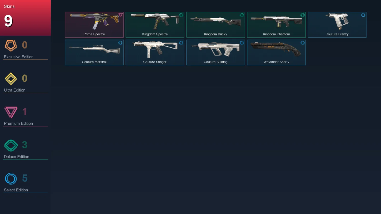 EU | Lv3 | Unranked | 9 Skin | 8 Agent | 12 Buddy