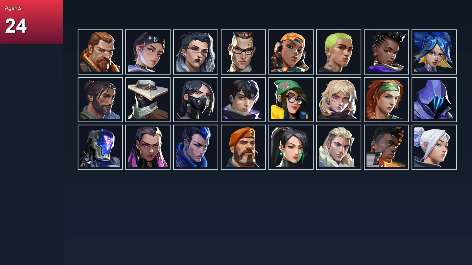 EU | Lv110 | Unranked | 24 Skin | 24 Agent | 44 Buddy