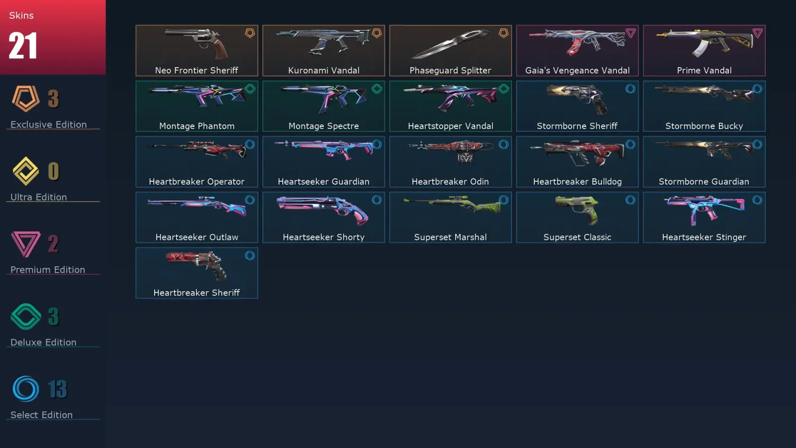 [Valorant] | EU | Level 38 | Gold 2 | 14 Agents | 25 Skins — Valorant account