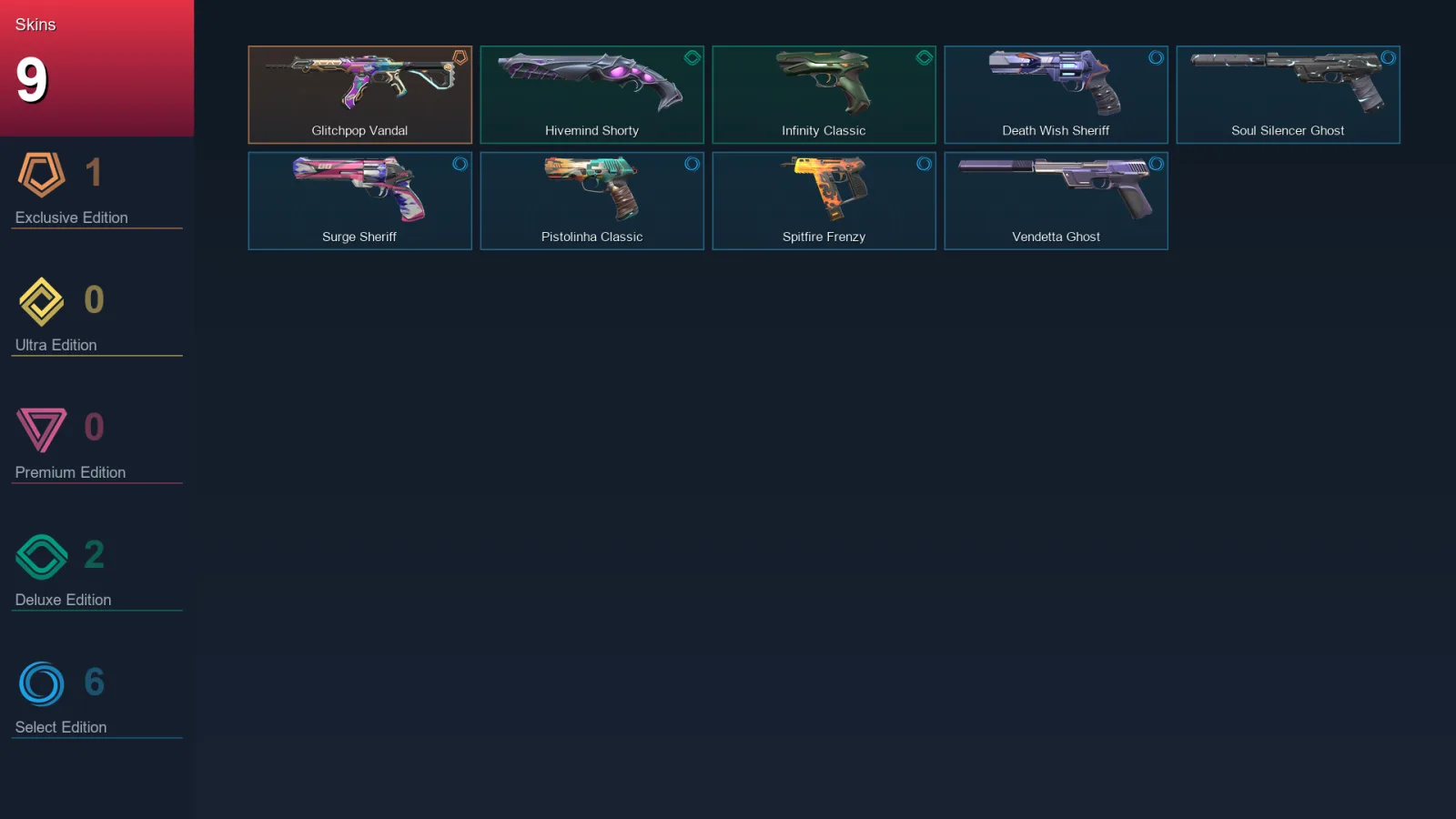 AP | Lv1 | Unranked | 9 Skin | 10 Agent | 23 Buddy — Valorant account