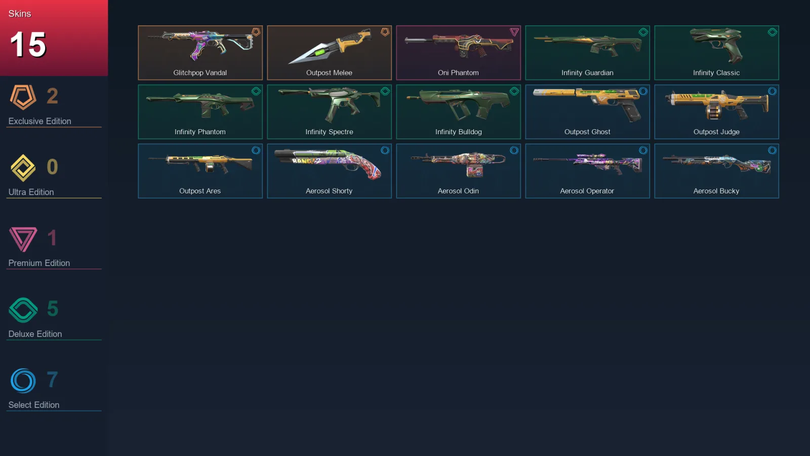 EU | Lv27 | Unranked | 15 Skin | 11 Agent | 21 Buddy