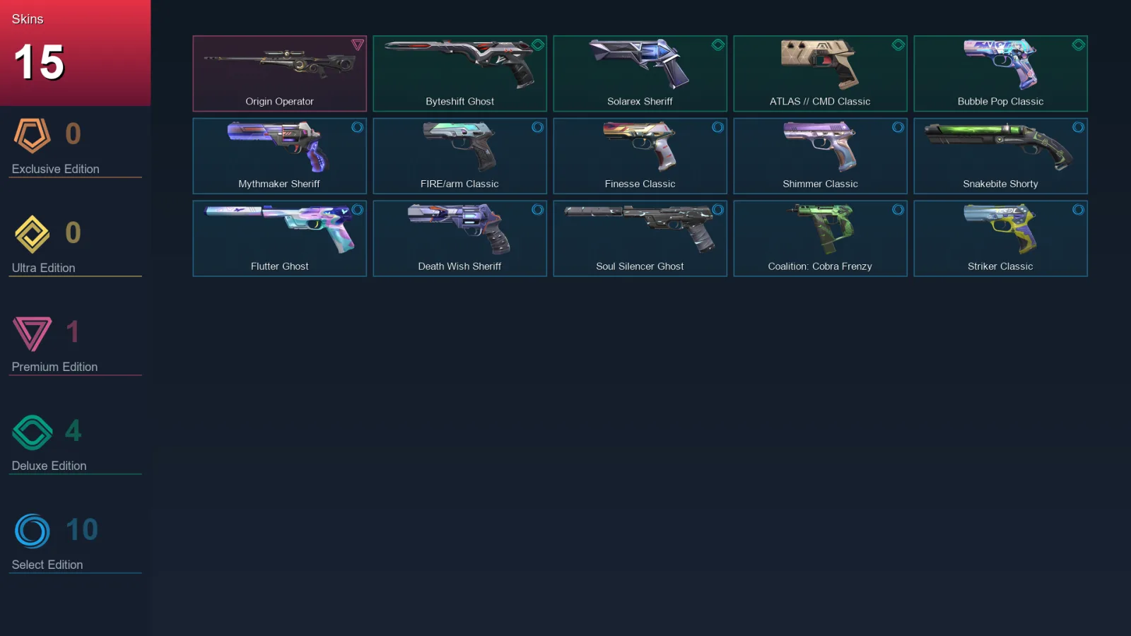 AP | Lv216 | Unranked | 15 Skin | 28 Agent | 88 Buddy — Mythmaker Sheriff