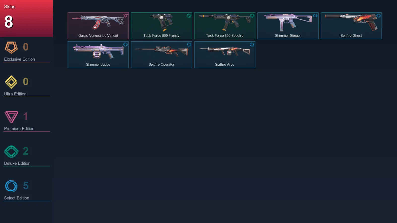 NA | Lv35 | Unranked | 8 Skin | 10 Agent | 9 Buddy — Valorant account