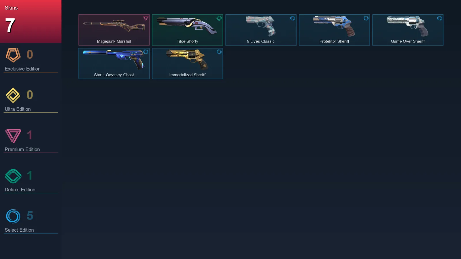 AP | Magepunk Marshal | Tilde Shorty | 9 Lives Classic | Protektor Sheriff | 7 Skin | 24 Agent | 48 Buddy | Lv135