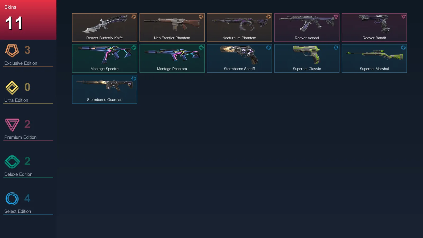 EU | Lv12 | Unranked | 11 Skin | 7 Agent | 6 Buddy