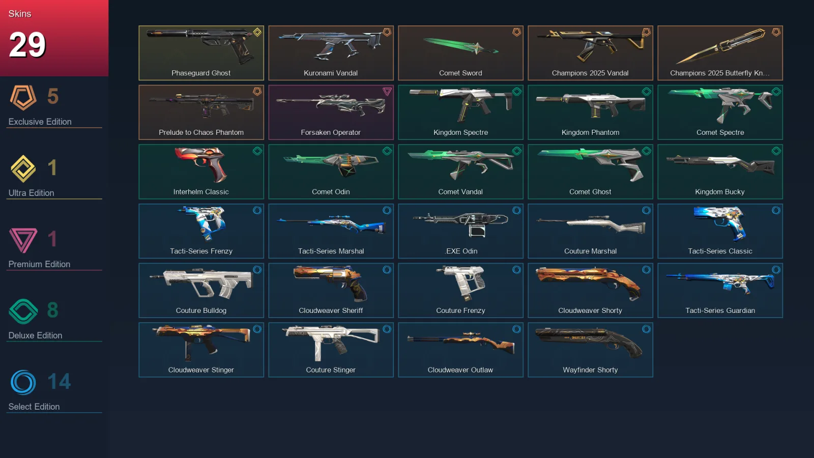 BR | Lv103 | Unranked | 29 Skin | 29 Agent | 56 Buddy