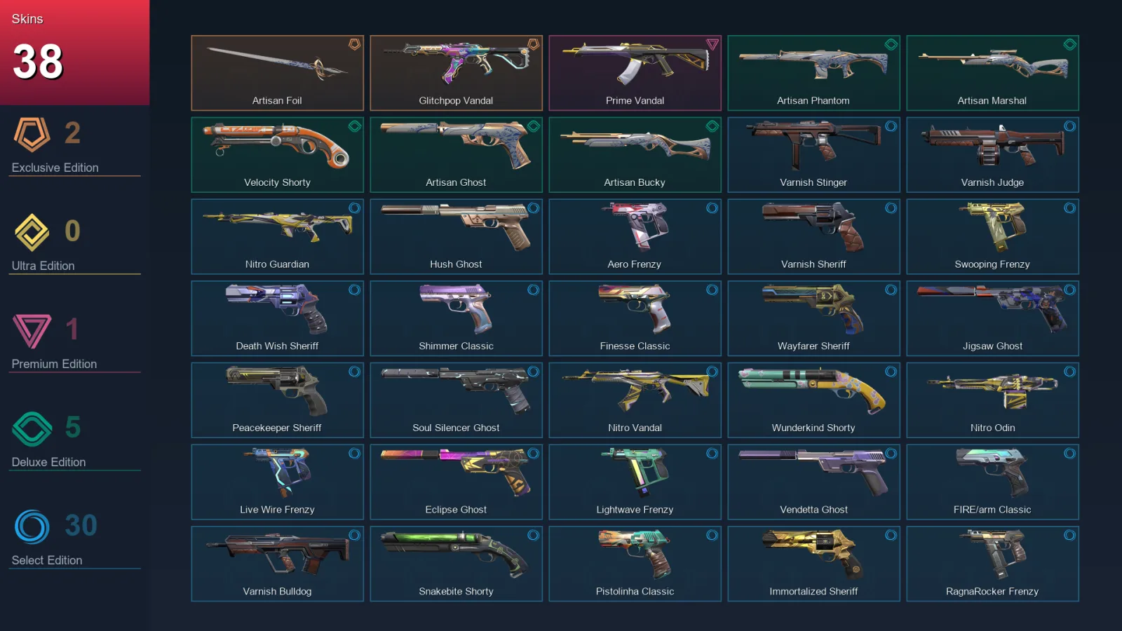 AP | Lv339 | Unranked | 38 Skin | 27 Agent | 94 Buddy