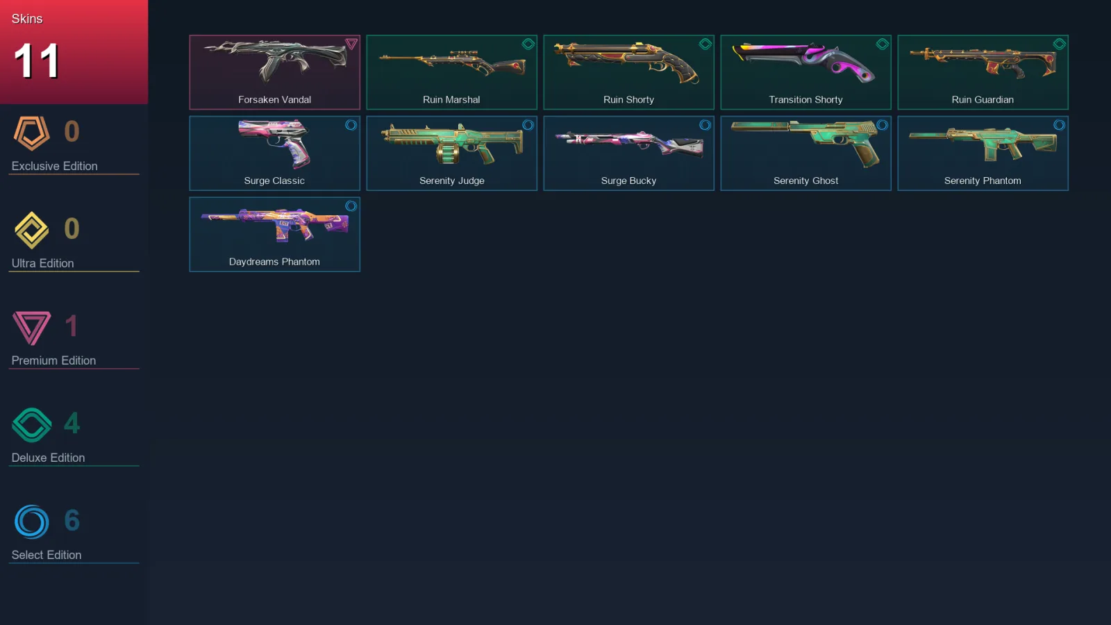 AP | Lv68 | Unranked | 11 Skin | 25 Agent | 41 Buddy