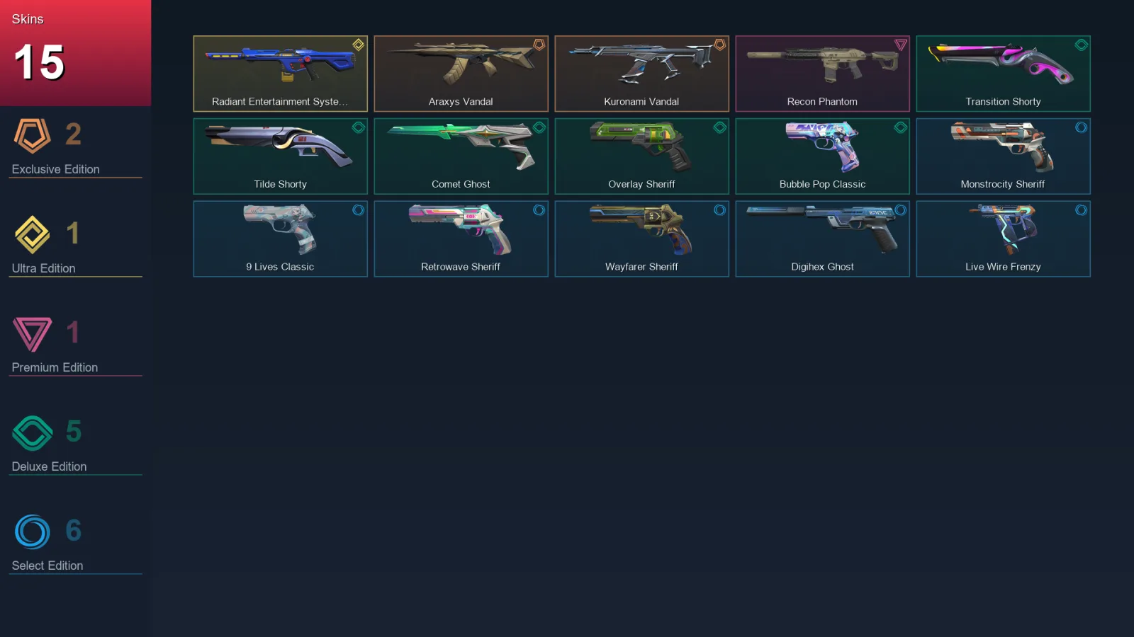 EU | Lv236 | Unranked | 15 Skin | 24 Agent | 70 Buddy