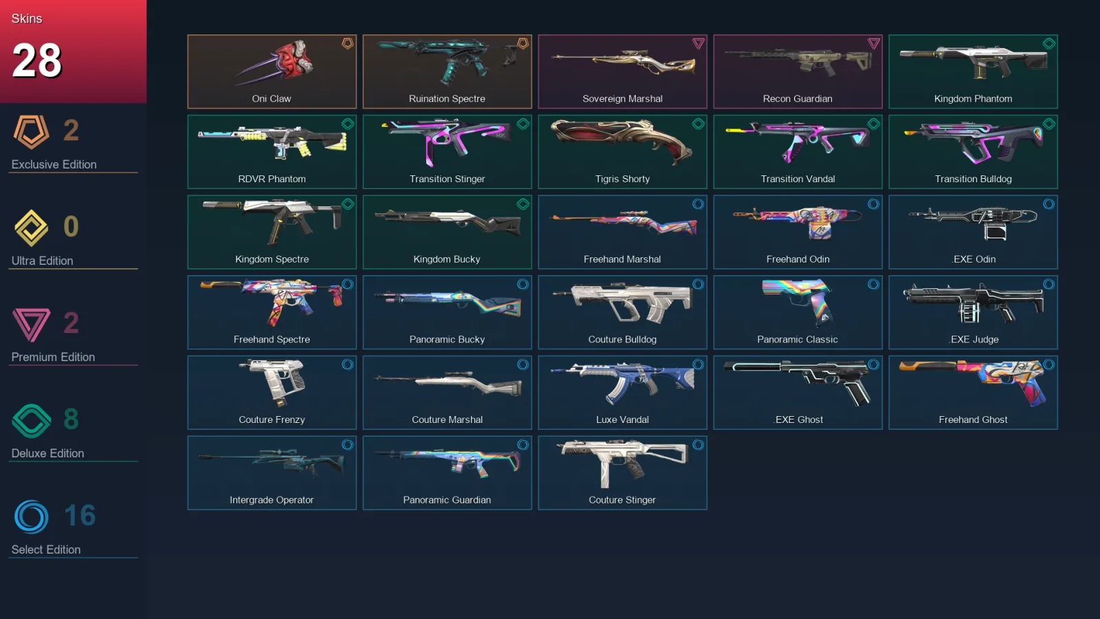 EU | Lv42 | Unranked | 28 Skin | 15 Agent | 31 Buddy — Valorant account