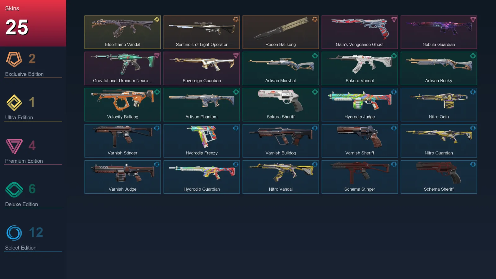 AP | Lv74 | Unranked | 25 Skin | 29 Agent | 29 Buddy