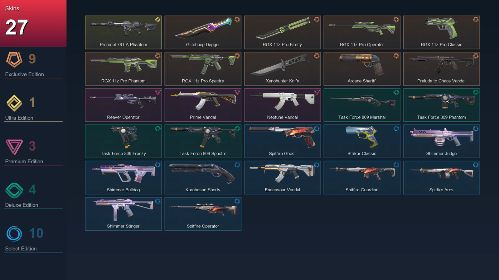 NA | Lv107 | Unranked | 27 Skin | 26 Agent | 82 Buddy — Valorant account