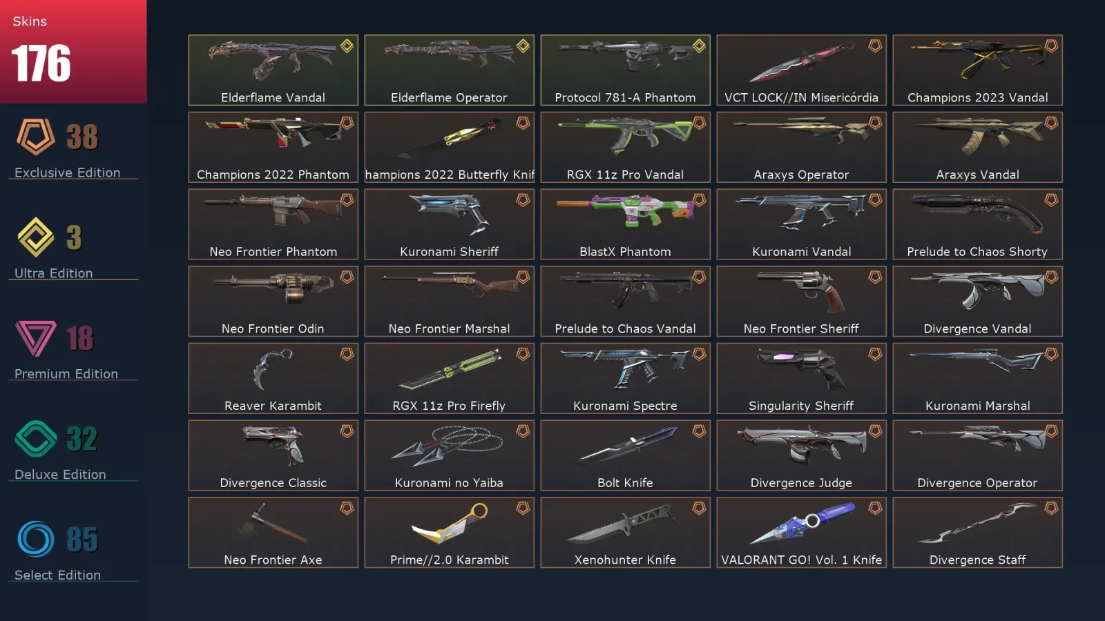 [Valorant] | EU | Level 401 | 27 Agents | 176 Skins — Valorant account