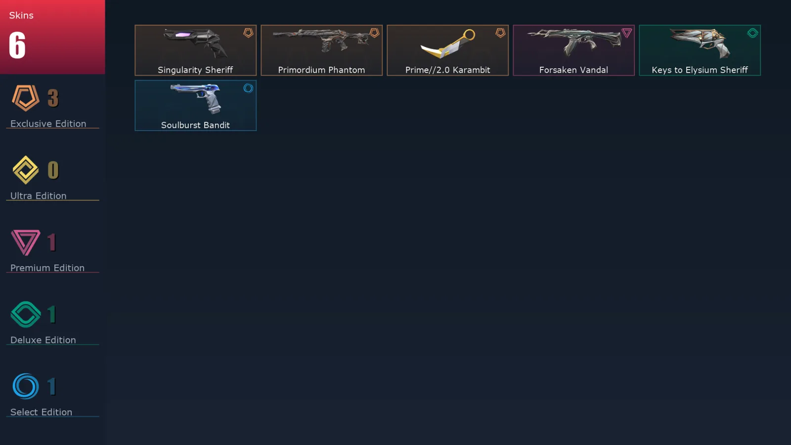 [Valorant] | EU | Level 48 | Gold 2 | 16 Agents | 6 Skins