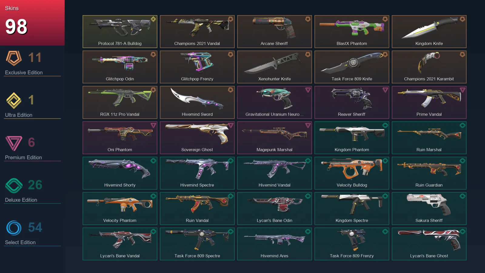 NA | Lv112 | Unranked | 98 Skin | 24 Agent | 108 Buddy — Valorant account