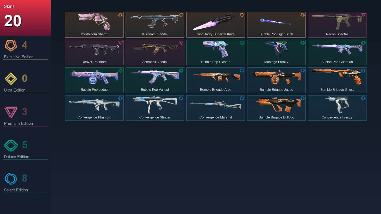 EU | Lv72 | Unranked | 20 Skin | 24 Agent | 36 Buddy