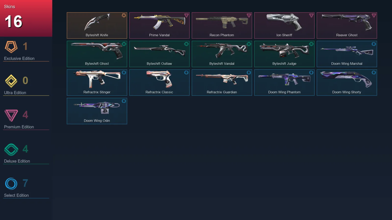 EU | Lv55 | Unranked | 16 Skin | 19 Agent | 30 Buddy — Byteshift Knife