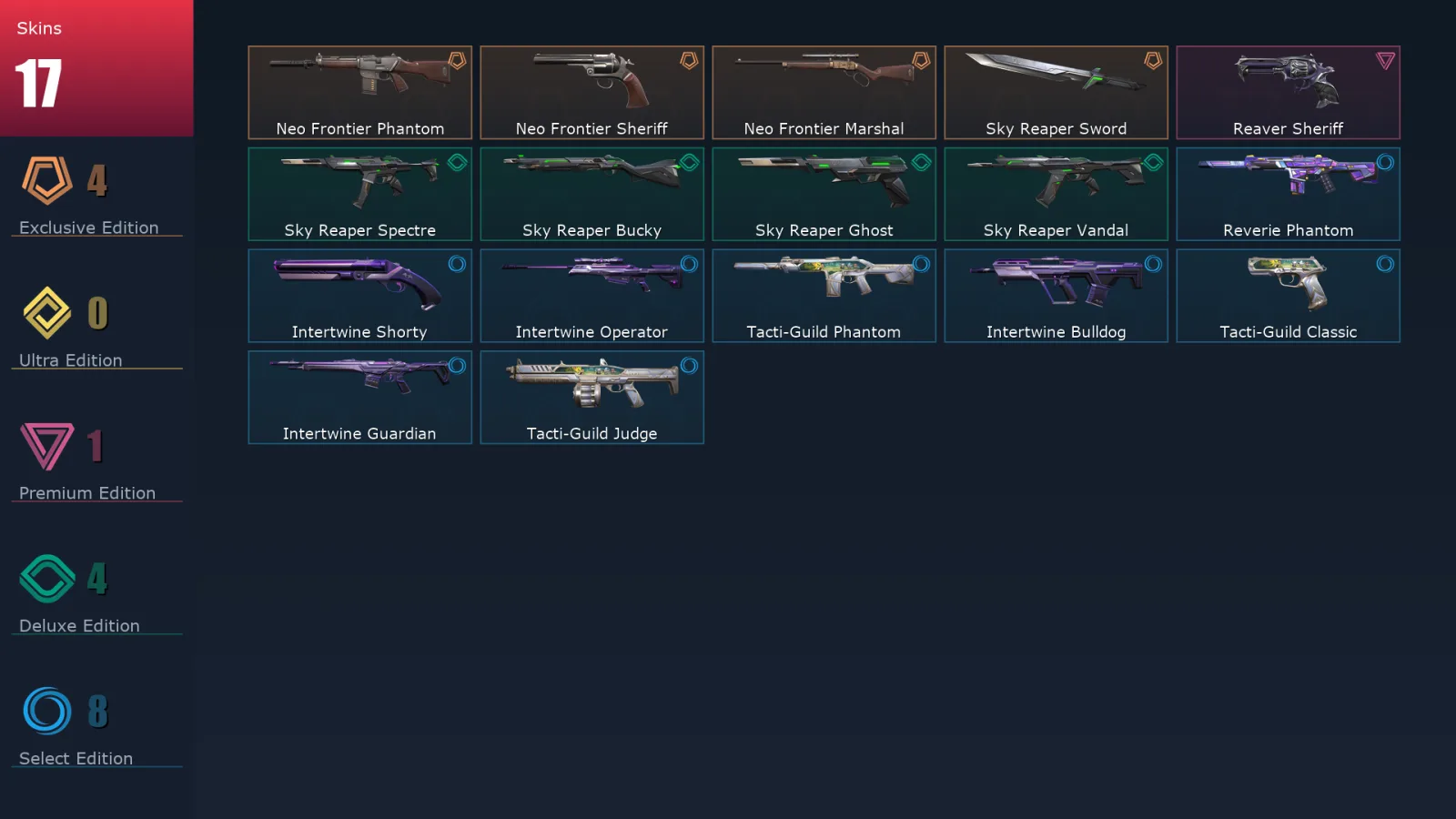 [Valorant] | EU | Level 24 | Bronze 3 | 9 Agents | 20 Skins