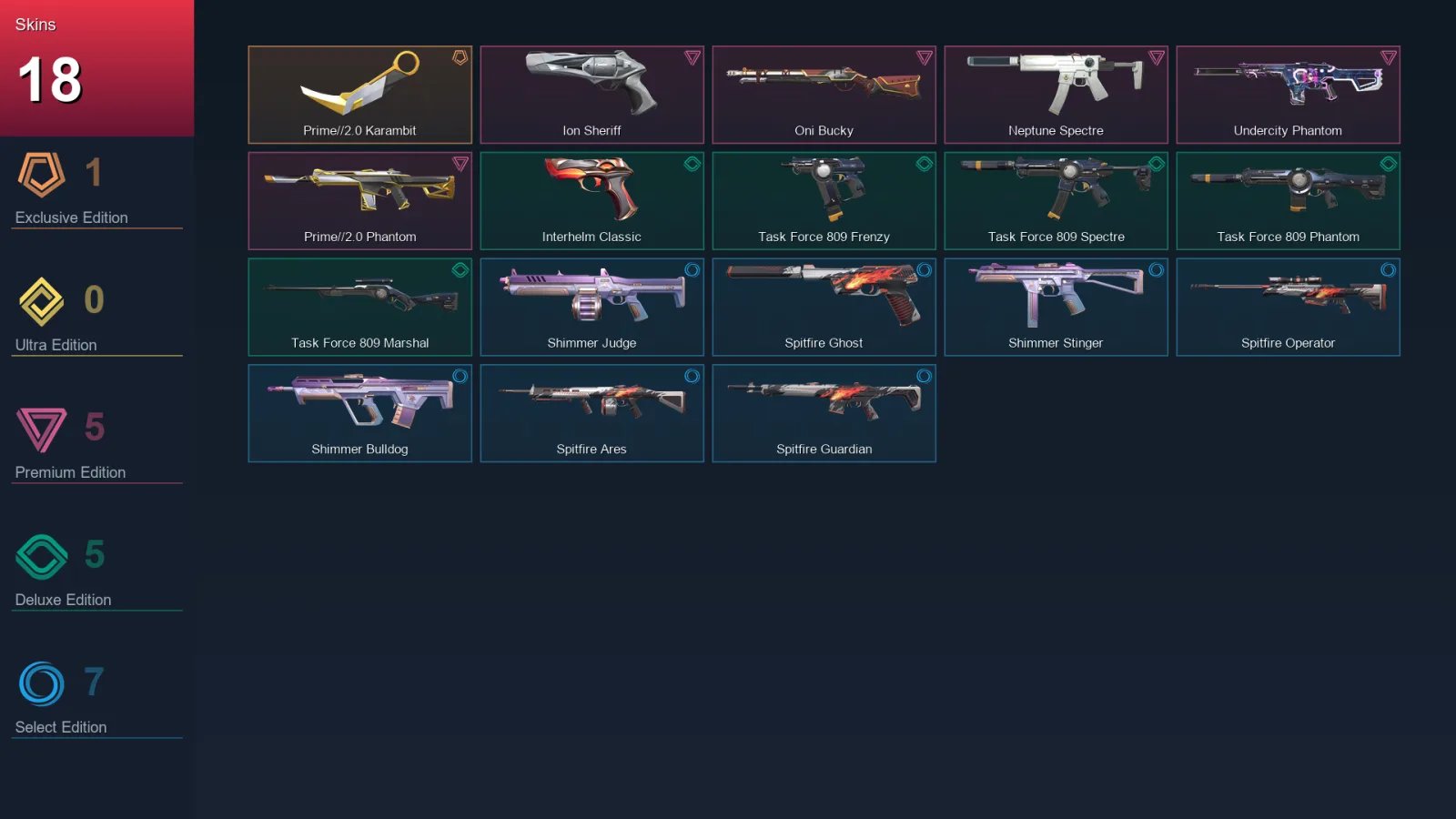 AP | Lv74 | Unranked | 18 Skin | 23 Agent | 37 Buddy — Valorant account