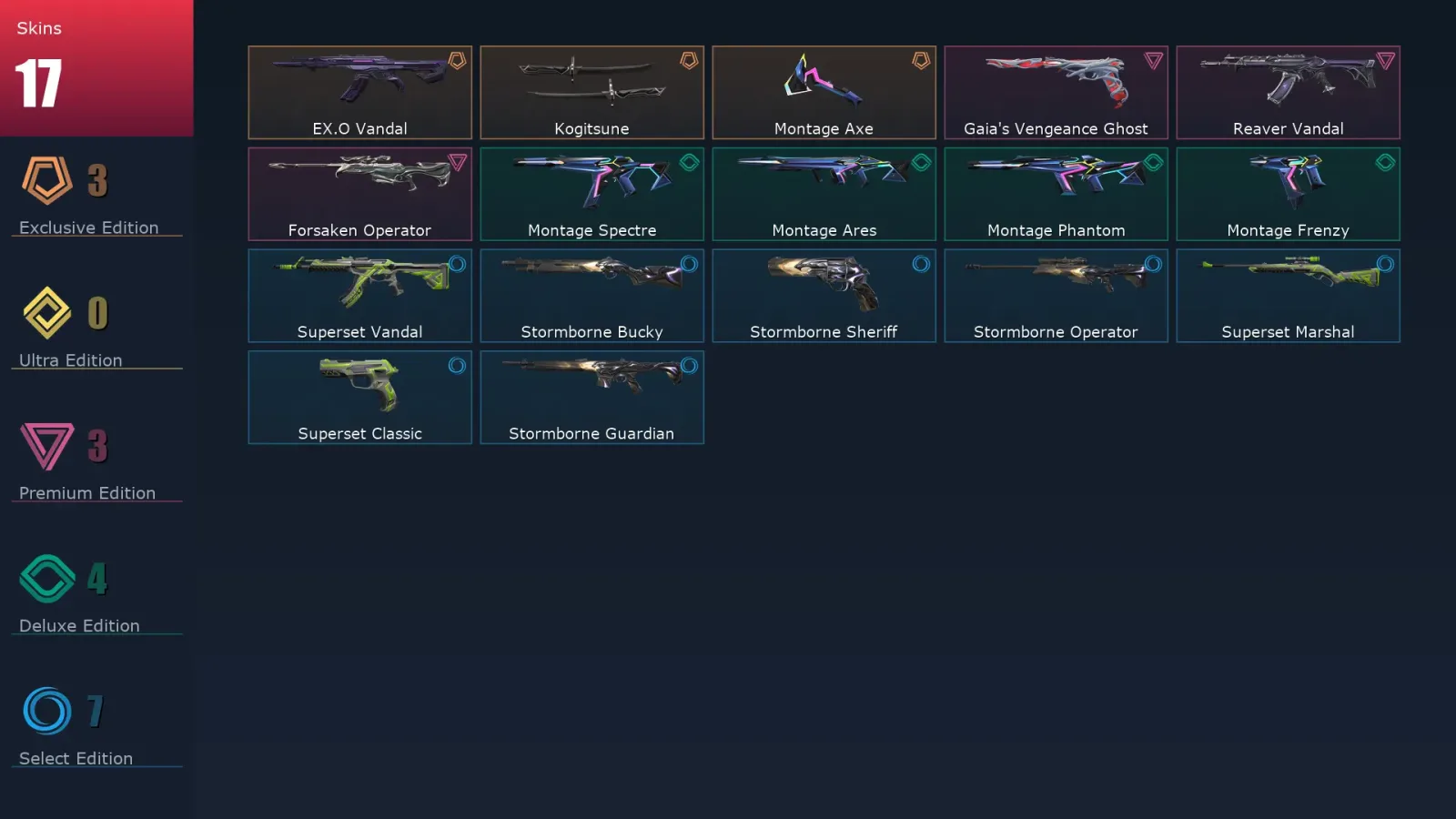 [Valorant] | EU | Level 39 | 11 Agents | 17 Skins