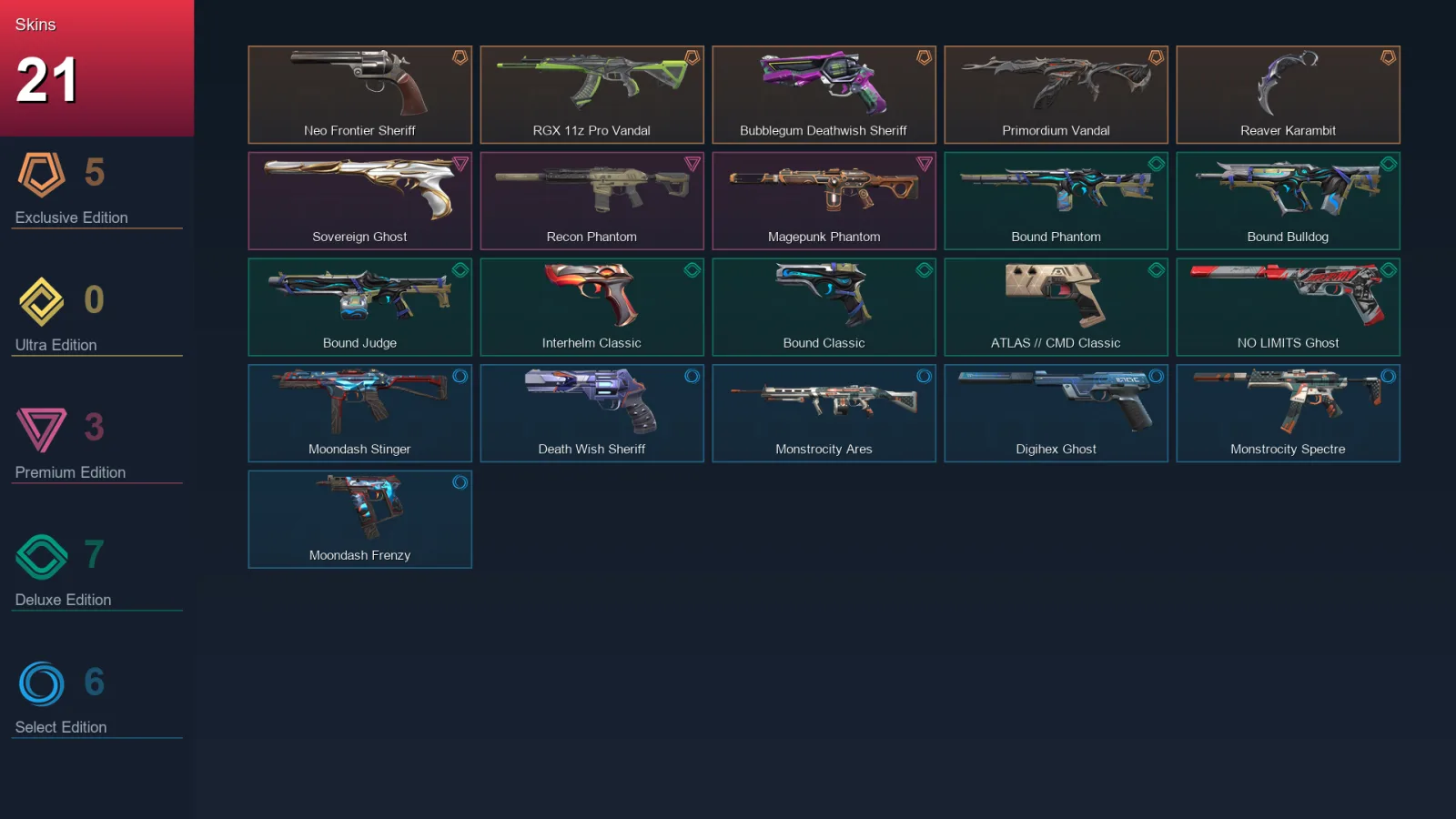 EU | Lv117 | Unranked | 21 Skin | 28 Agent | 60 Buddy — Valorant account