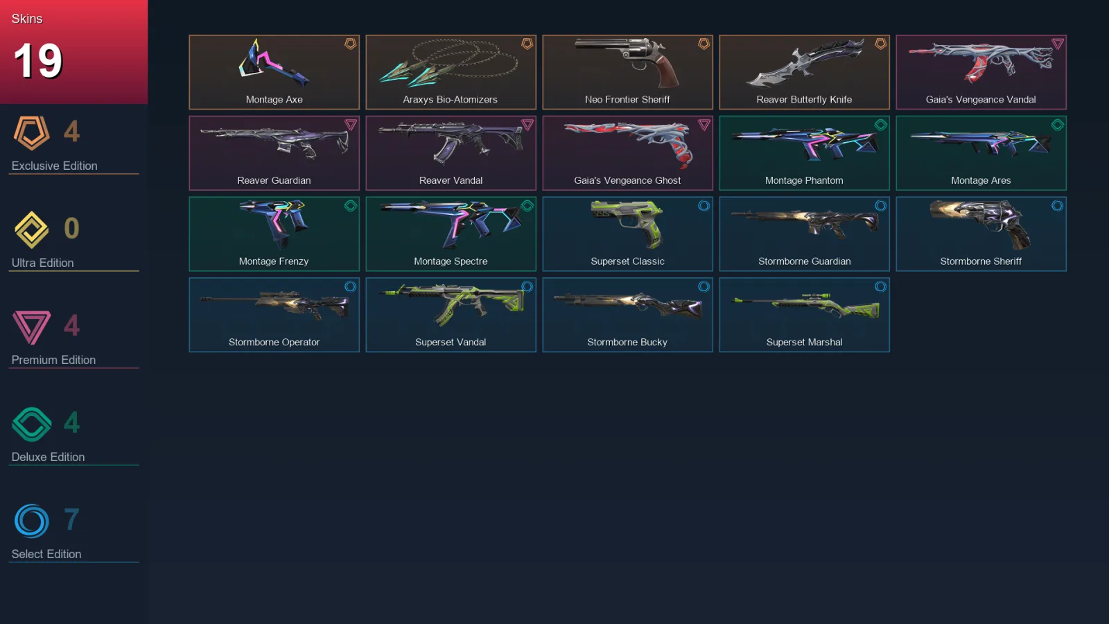 NA | Lv50 | Unranked | 19 Skin | 15 Agent | 21 Buddy — Unranked / Smurf Valorant