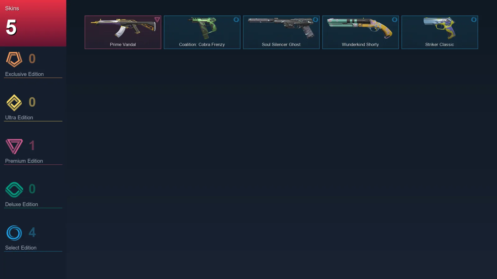 EU | Lv79 | Unranked | 5 Skin | 21 Agent | 33 Buddy