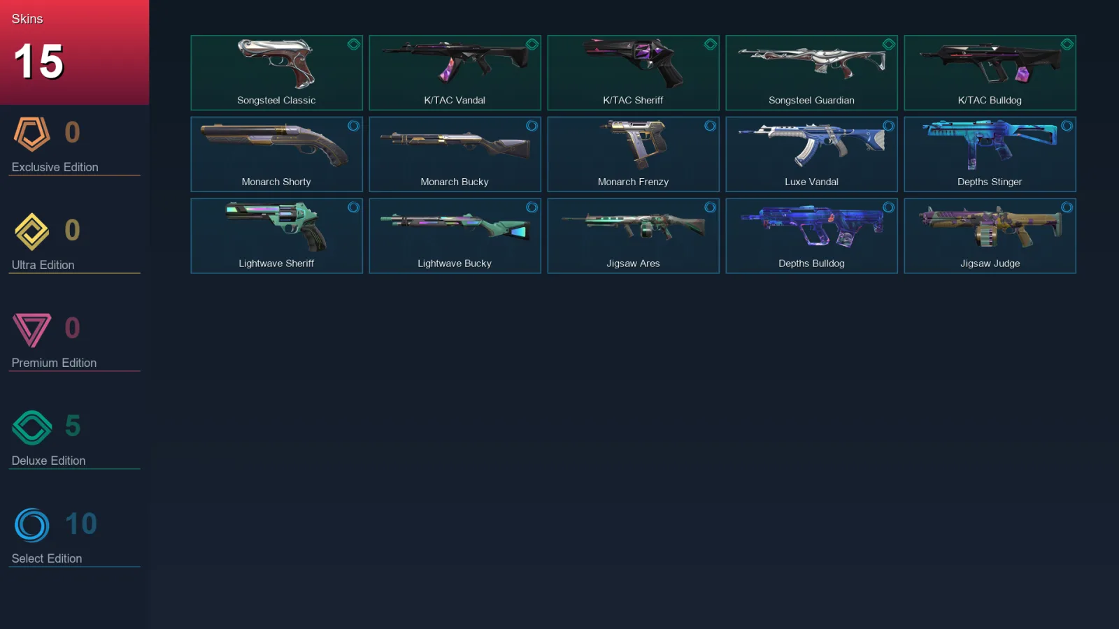 NA | Lv26 | Unranked | 15 Skin | 8 Agent | 11 Buddy