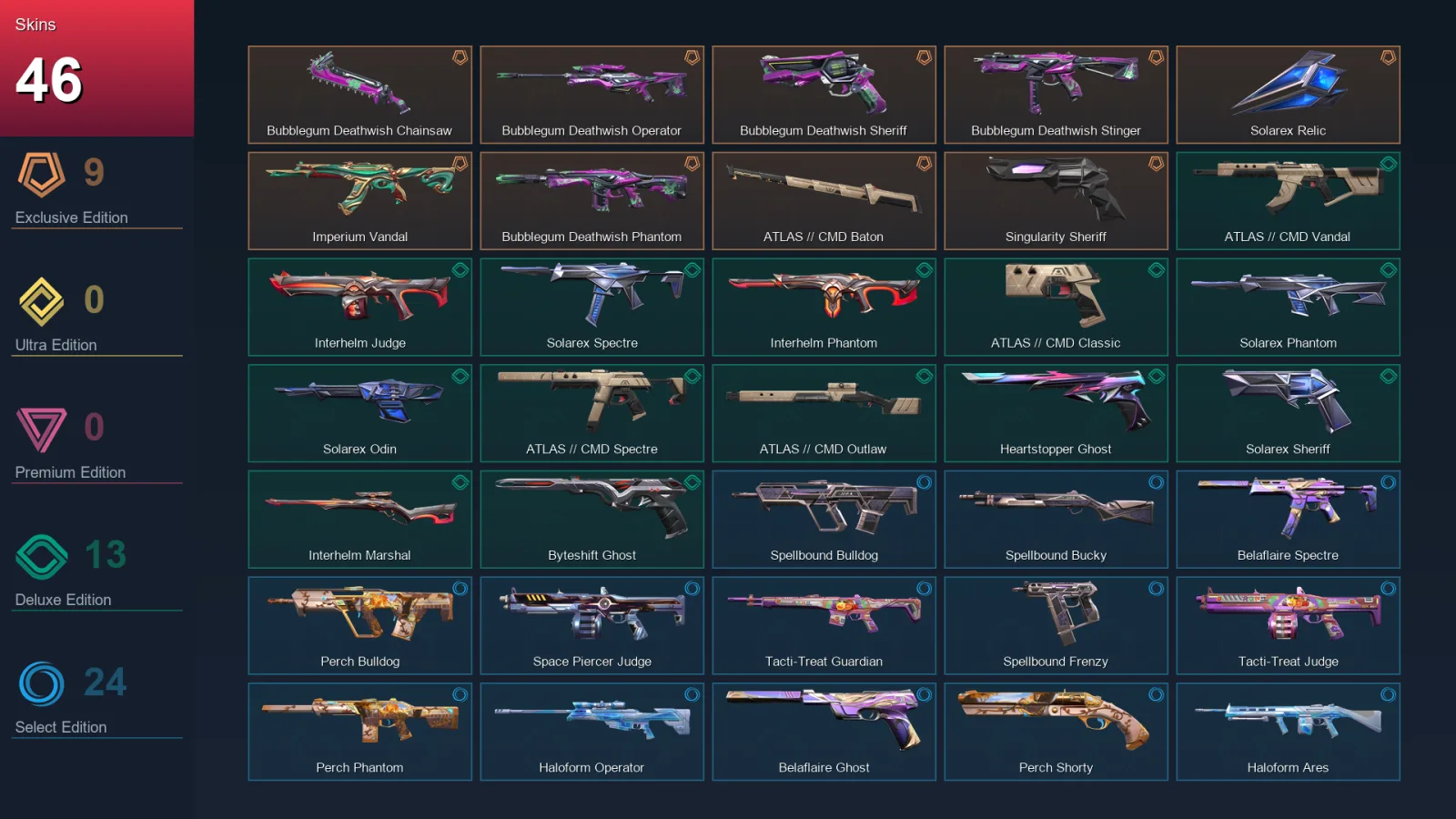EU | Lv80 | Unranked | 46 Skin | 16 Agent | 44 Buddy