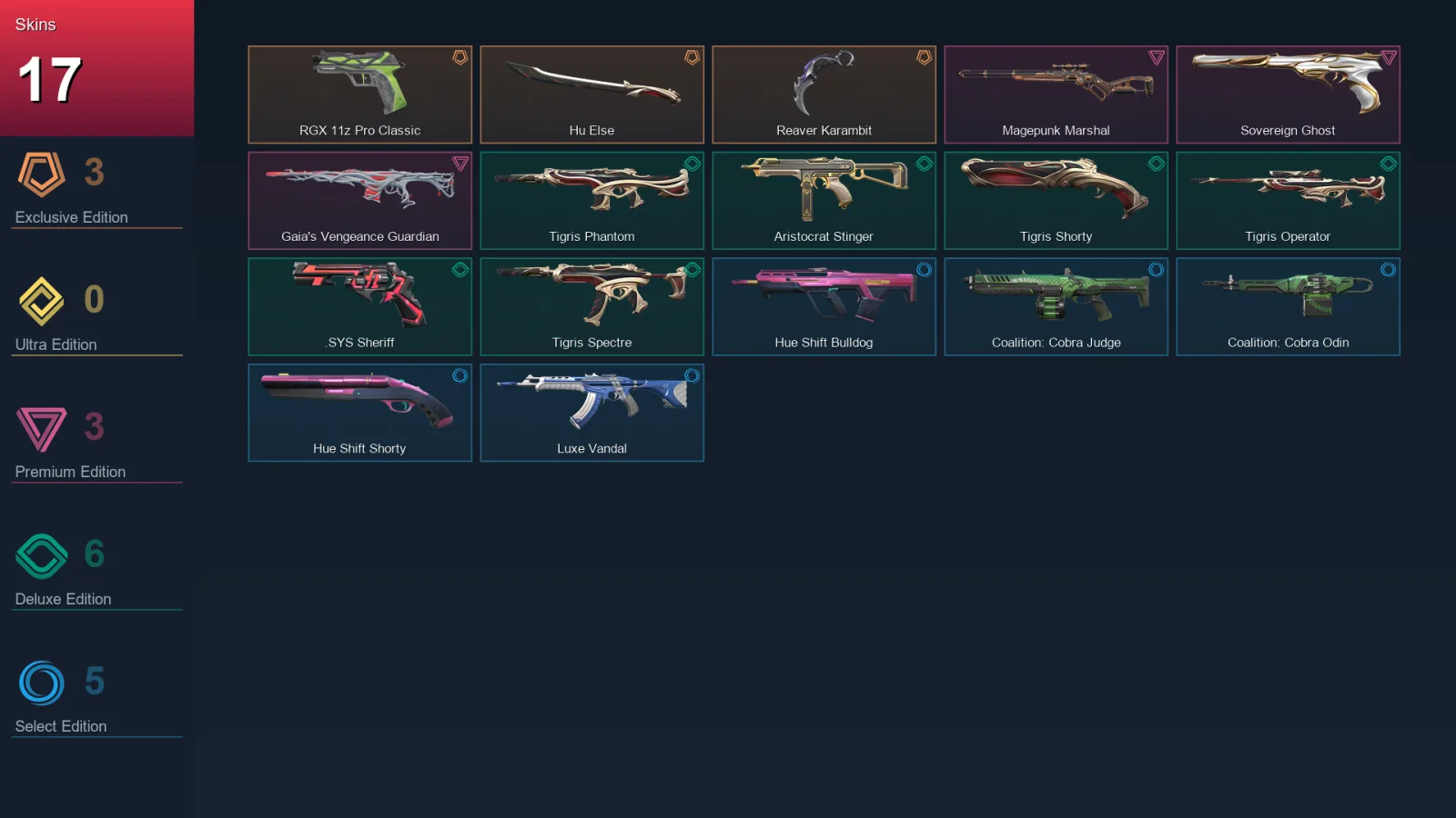 EU | Lv39 | Unranked | 17 Skin | 18 Agent | 24 Buddy