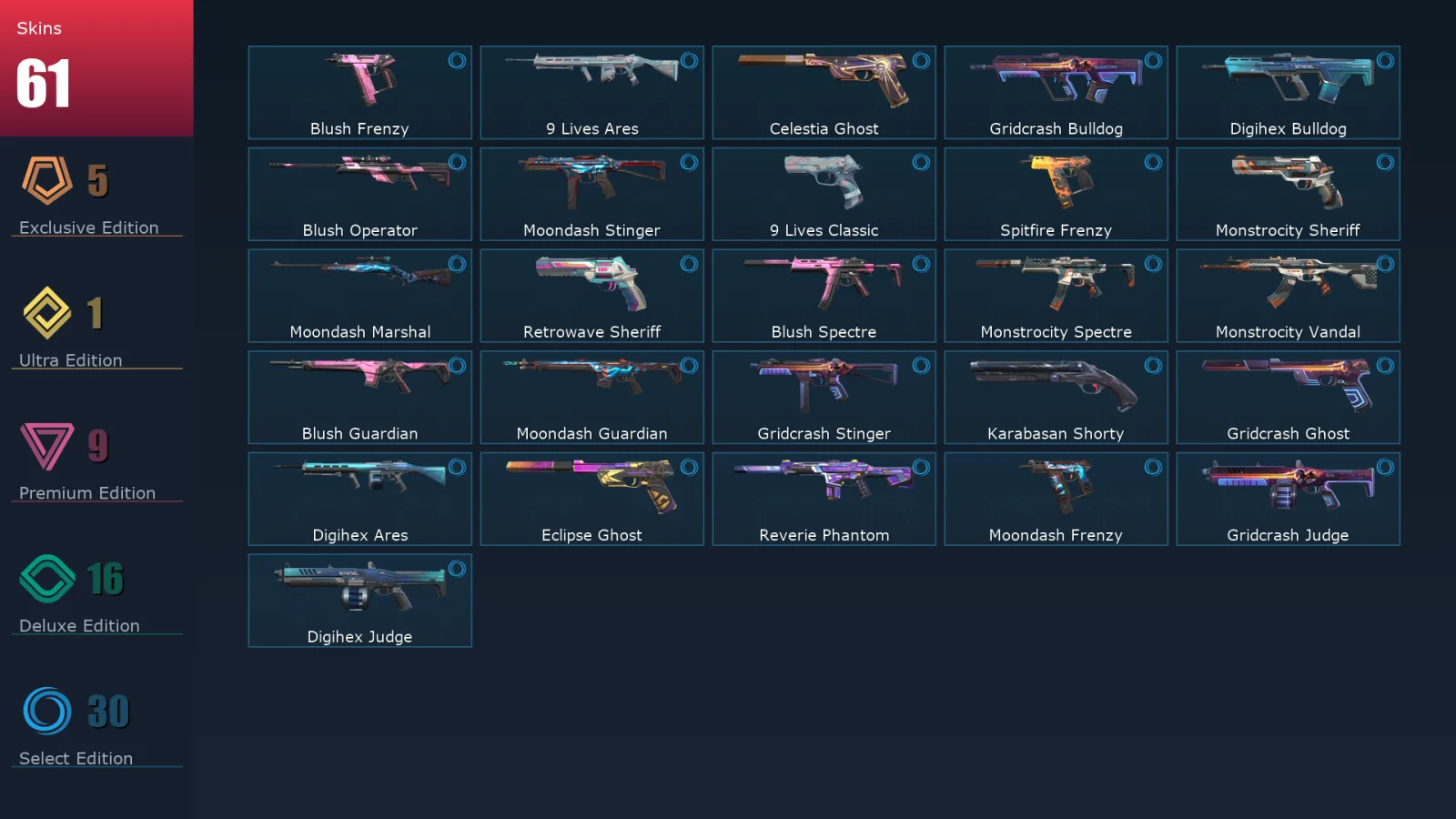 [Valorant] | EU | Level 172 | 26 Agents | 61 Skins — Valorant account