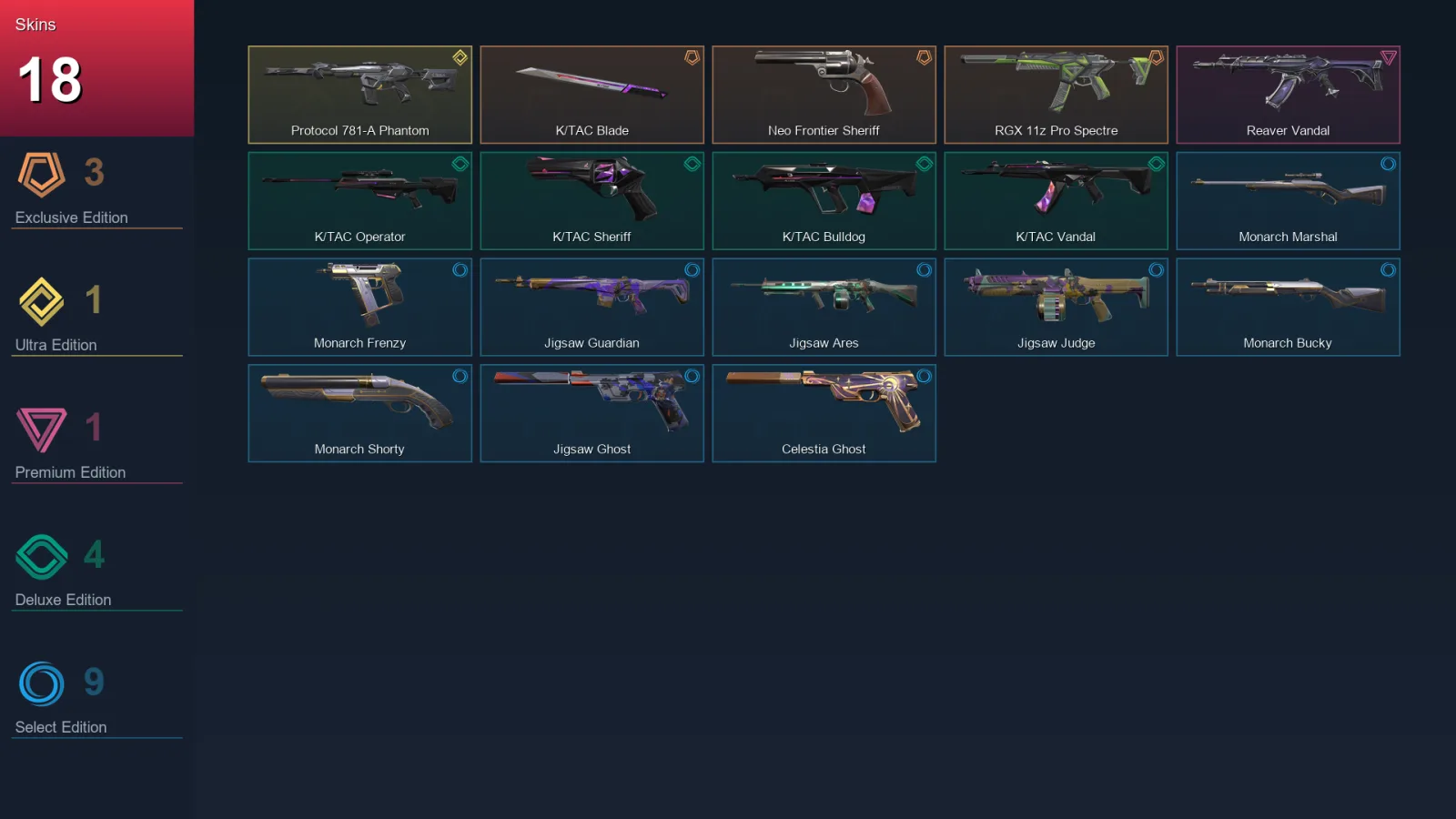 LA | Lv87 | Unranked | 18 Skin | 29 Agent | 44 Buddy
