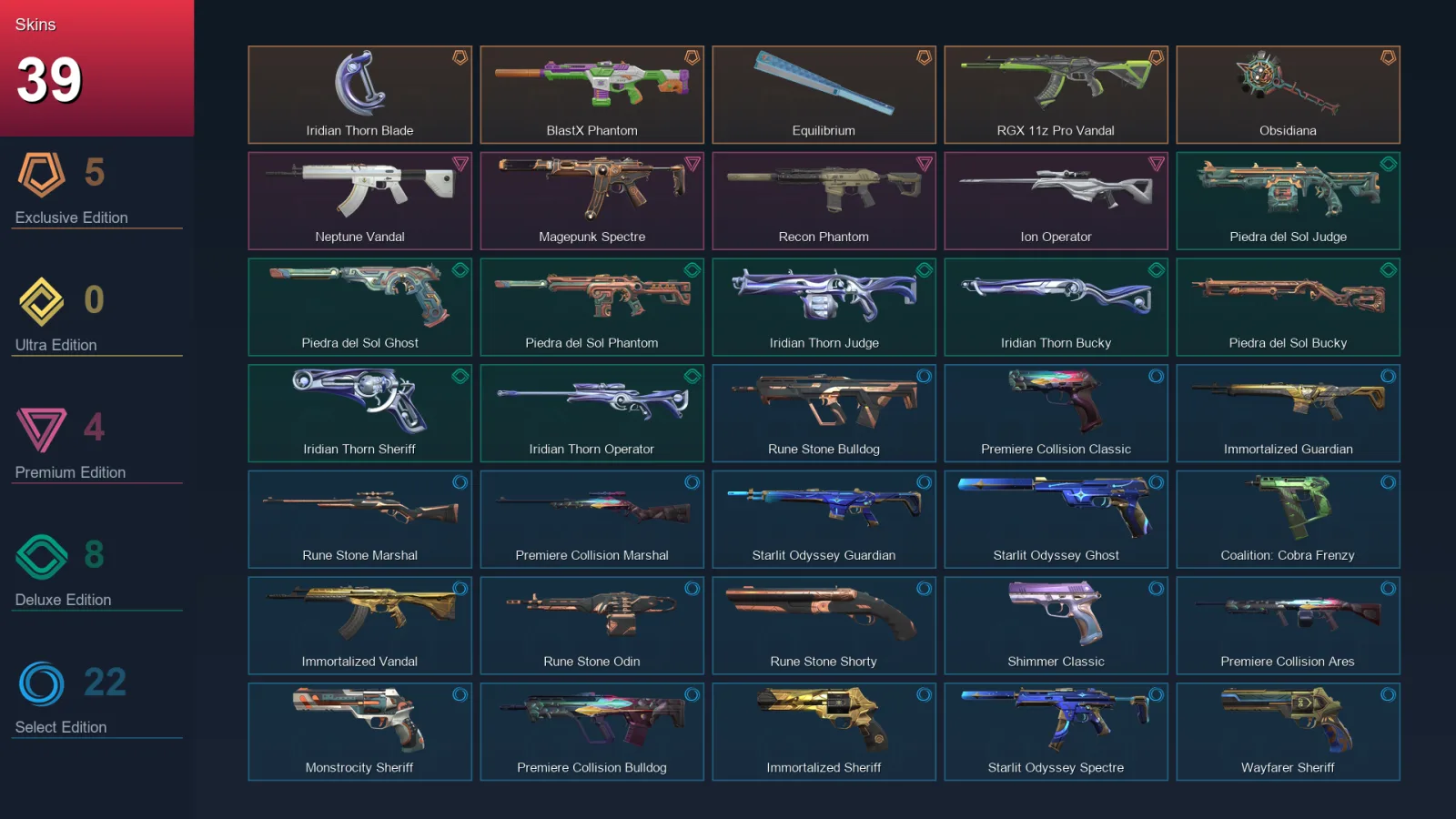 EU | Lv152 | Unranked | 39 Skin | 25 Agent | 66 Buddy — Valorant account